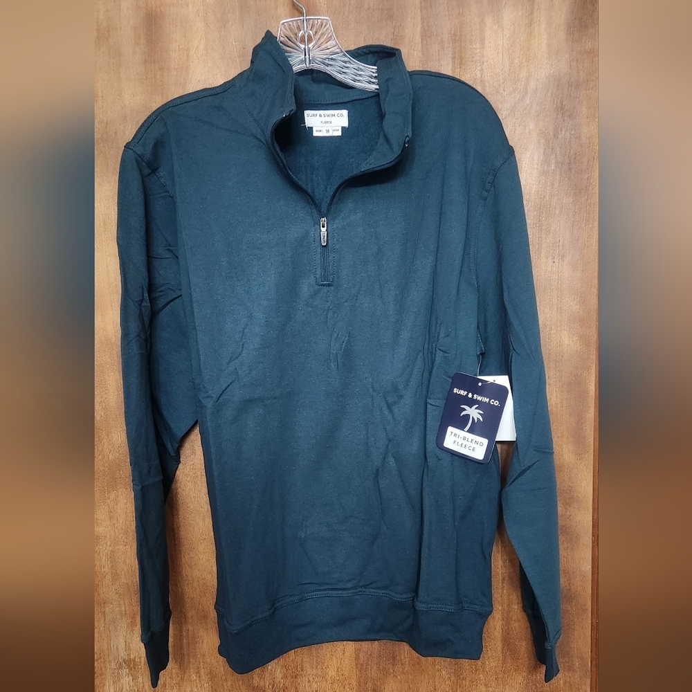 Trunks Surf & Swim Co. Tri-Blend Fleece Half Zip- Navy- Medium